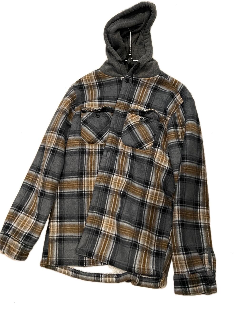 Original Deluxe Flannel Hooded Shacket Men Small